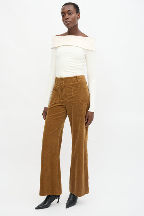 Victoria Beckham Corduroy Wide Leg Trouser