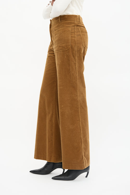 Victoria Beckham Corduroy Wide Leg Trouser