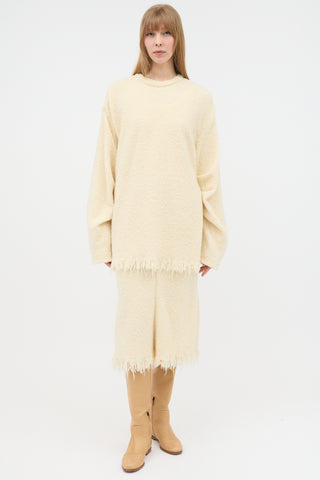 Victoria Beckham Boucle Frayed Sweater