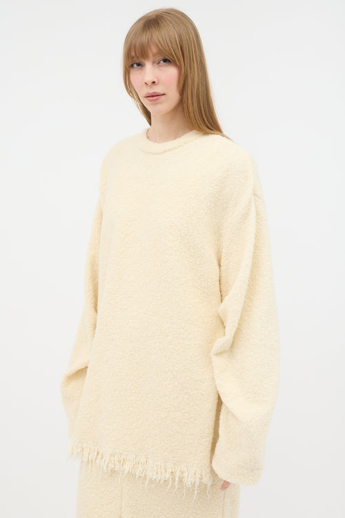 Victoria Beckham Boucle Frayed Sweater