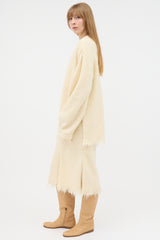Victoria Beckham Boucle Frayed Sweater