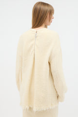 Victoria Beckham Boucle Frayed Sweater