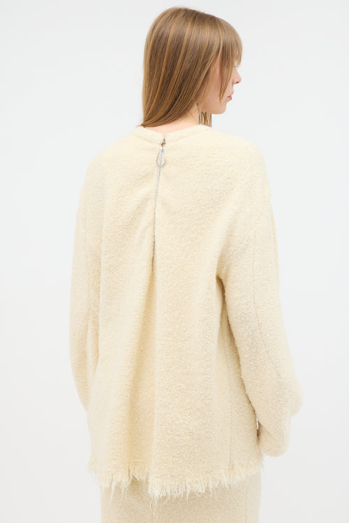 Victoria Beckham Boucle Frayed Sweater