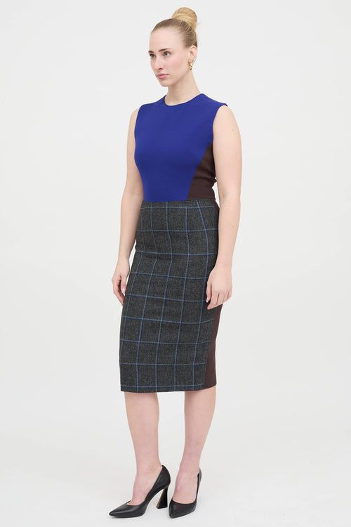 Plaid Panel Dress