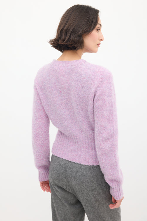 Victoria Beckham Light Purple Brushed Wool Sweater