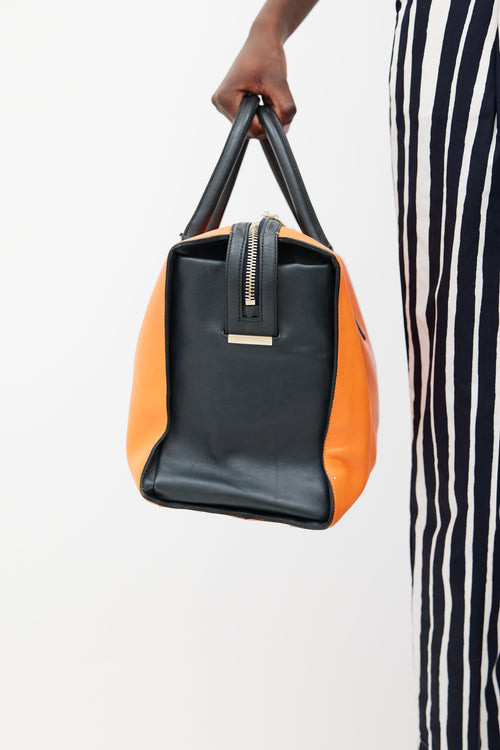 Victoria Beckham Orange & Black Leather Bag