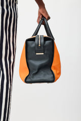 Victoria Beckham Orange & Black Leather Bag