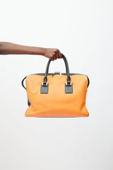 Victoria Beckham Orange & Black Leather Bag