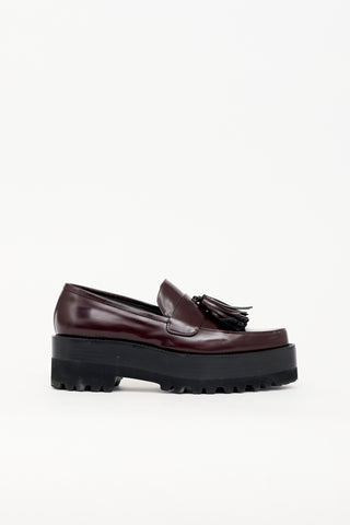 Victoria Beckham Patent Tassel Platform Loafer