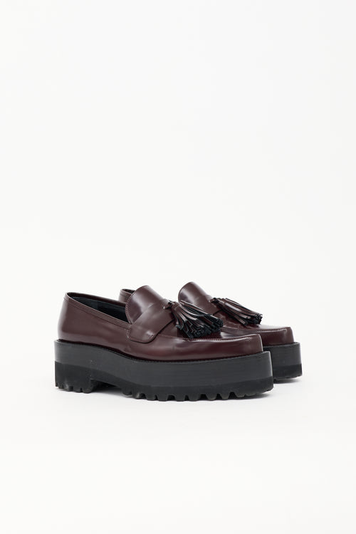Victoria Beckham Patent Tassel Platform Loafer