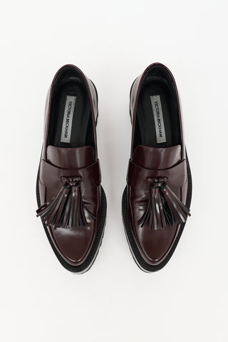 Victoria Beckham Patent Tassel Platform Loafer
