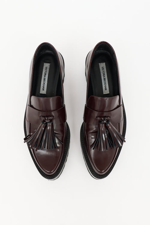 Victoria Beckham Patent Tassel Platform Loafer