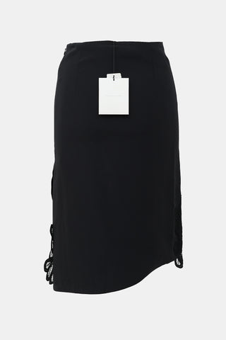 Victoria Beckham Silk Lace Trim Skirt