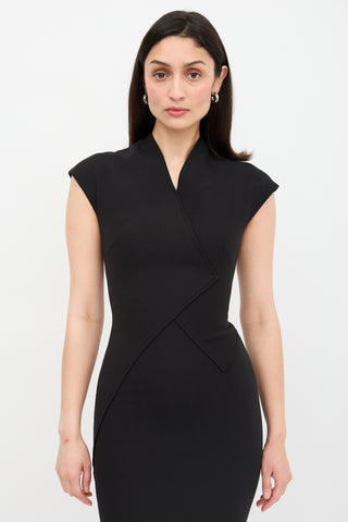 Victoria Beckham Silk & Wool Panelled Dress