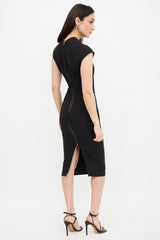 Victoria Beckham Silk & Wool Panelled Dress