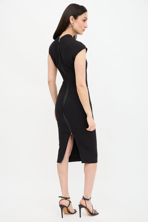 Victoria Beckham Silk & Wool Panelled Dress