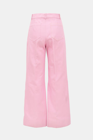 Victoria Beckham Twill Wide Leg Pant