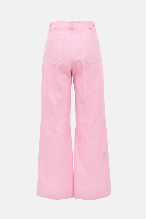 Victoria Beckham Twill Wide Leg Pant