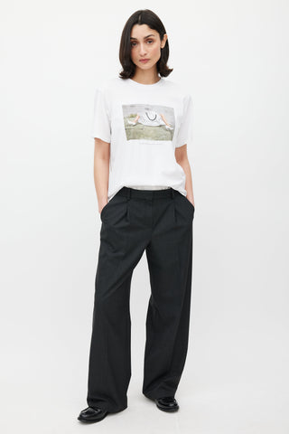 Victoria Beckham White & Multicolour Shopping Bag Logo T-Shirt