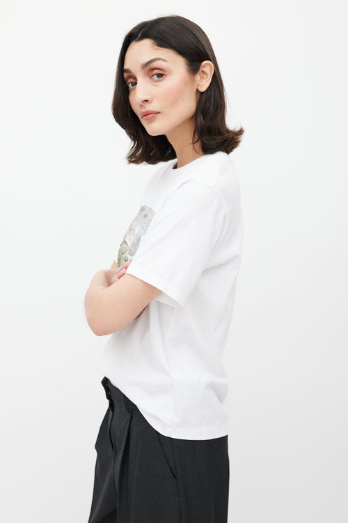 Victoria Beckham White & Multicolour Shopping Bag Logo T-Shirt