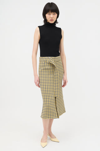 Victoria Beckham Wool Belted Skirt