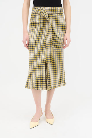Victoria Beckham Wool Belted Skirt