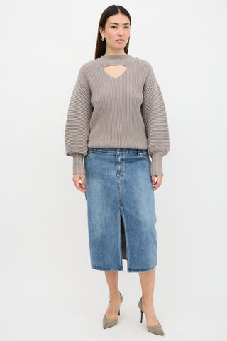 Victoria Beckham Wool Keyhole Sweater