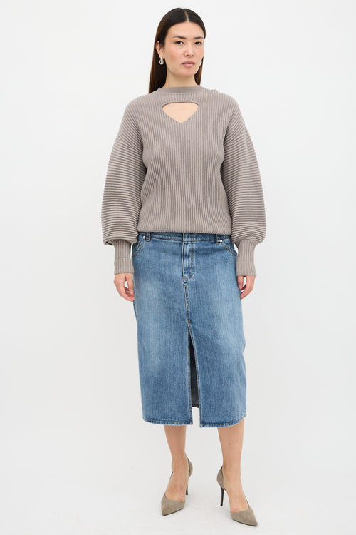 Victoria Beckham Wool Keyhole Sweater