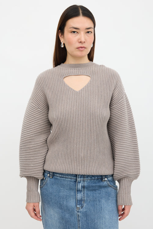 Victoria Beckham Wool Keyhole Sweater