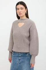 Victoria Beckham Wool Keyhole Sweater