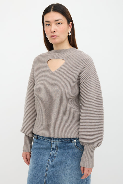 Victoria Beckham Wool Keyhole Sweater