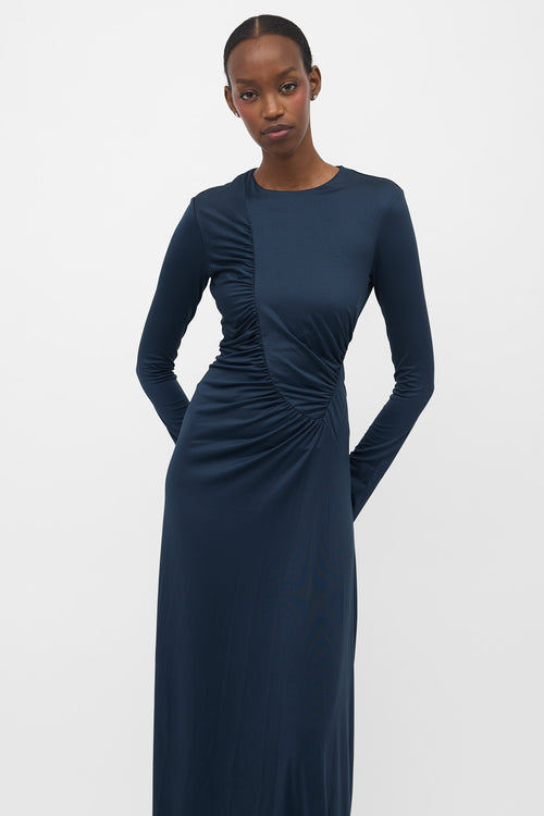 Victoria Beckham Jersey Ruched Maxi Dress