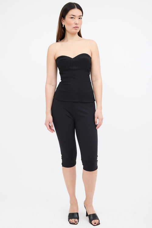 Victoria Beckham Peplum Bustier Top