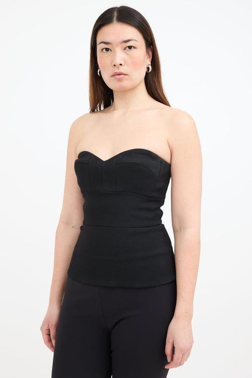 Victoria Beckham Peplum Bustier Top