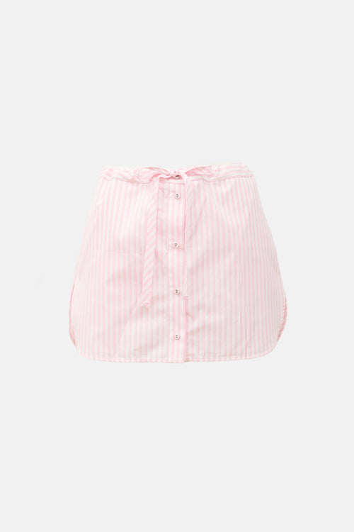 Victoria Beckham Poplin Striped Skort