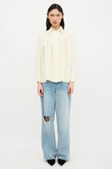 Victoria Beckham Silk Gathered Blouse