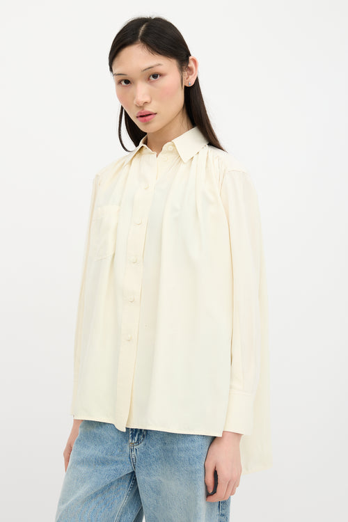 Victoria Beckham Silk Gathered Blouse