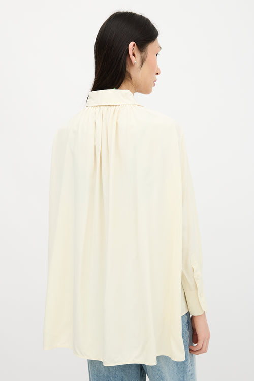 Victoria Beckham Silk Gathered Blouse