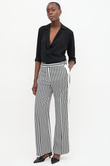 Victoria Beckham Striped Wide Leg Pant
