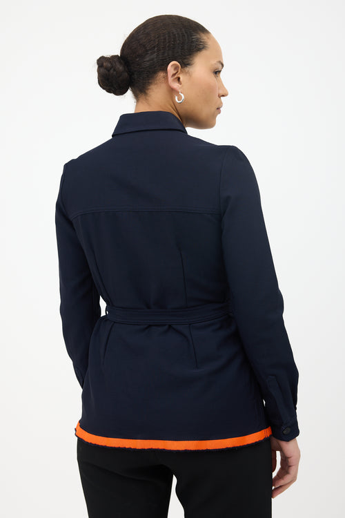 Victoria Beckham Wool Knit Belted Shirt