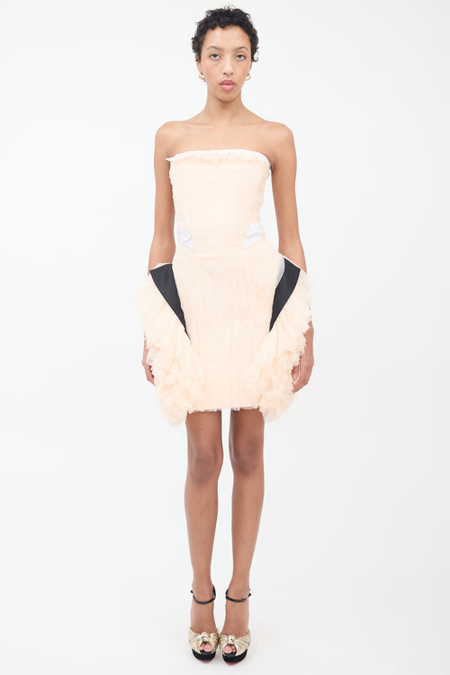 Viktor Rolf Pink Tulle & Sequin Embellished Dress