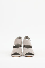 Vince Grey Suede Farrah Cut Out Sandals