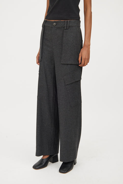 Vince Grey Loose Fit Cargo Trouser