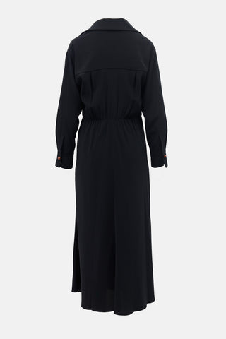 Vince Knotted Front Shirt Dress
