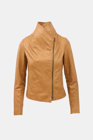 Vince Leather Layered  Jacket