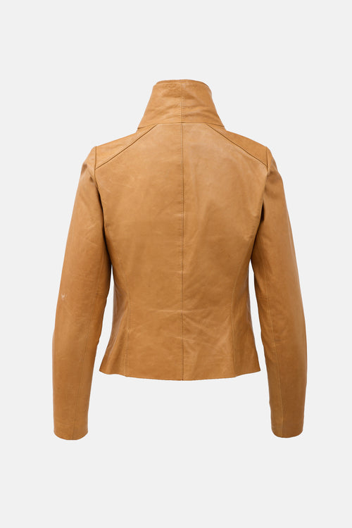 Vince Leather Layered  Jacket