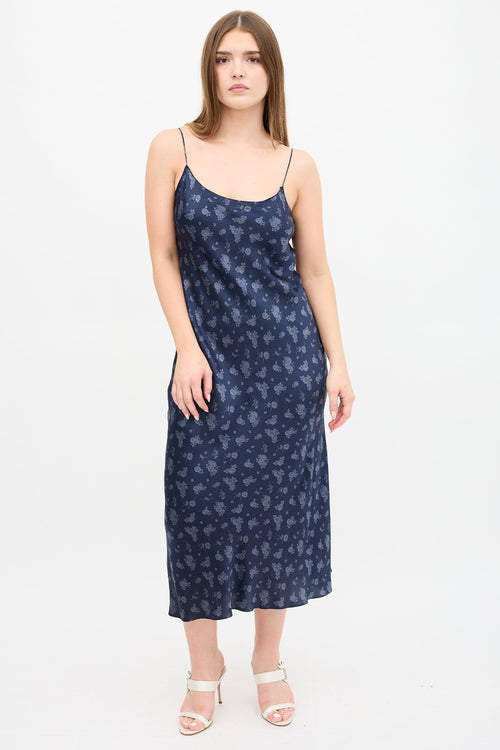 Vince Silk Floral Slip Dress