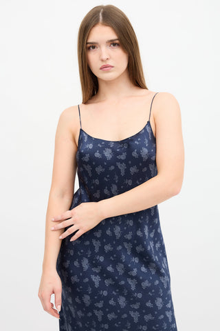 Vince Silk Floral Slip Dress