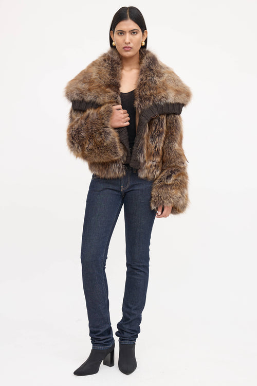 Holt Renfrew Fur Knit Jacket