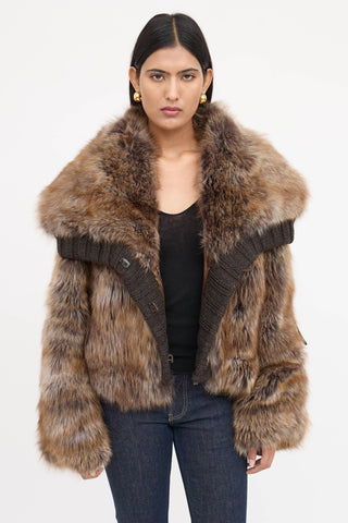 Holt Renfrew Fur Knit Jacket